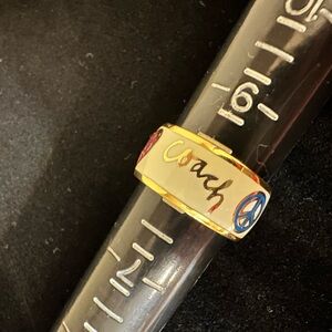 Size 8 Coach enamel ring perfect condition